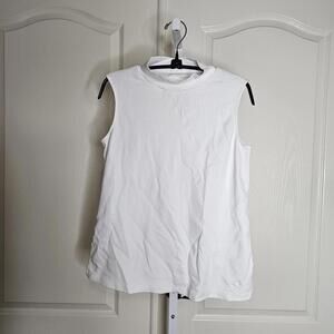 Isaac Mizrahi Live! Essentials White Sleeveless Top